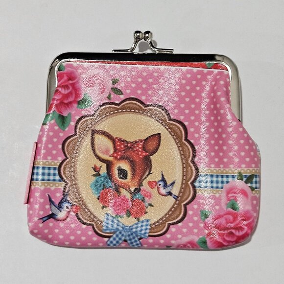 Retro-a-Go-Go Handbags - Retro-A-Go-Go Coin Purse - SugarLand Deer Fiona Hewitt Vegan Twee Kawaii Kidcore